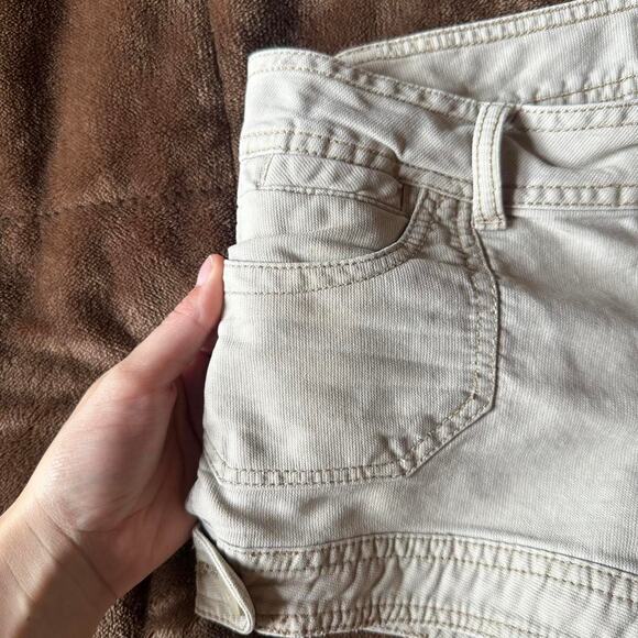 Y2k wear it declare tan cream micro mini shorts size 3 - Picture 4 of 8